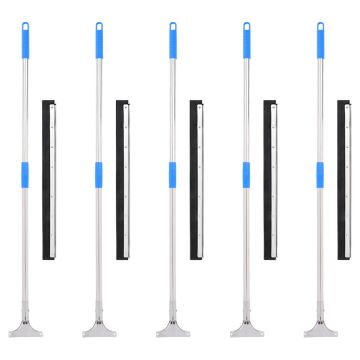 vidaXL Grindų valytuvai, 5vnt., 60x122,5cm, plienas ir guma