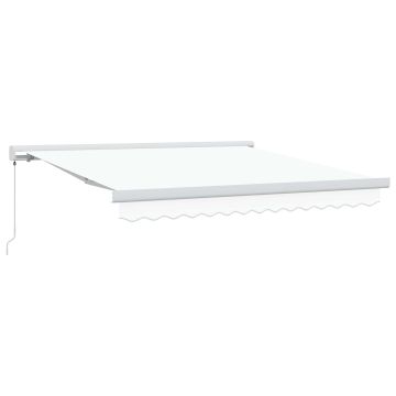 vidaXL Ištraukiama markizė Balta 300 x 250 cm Audinys ir metalas