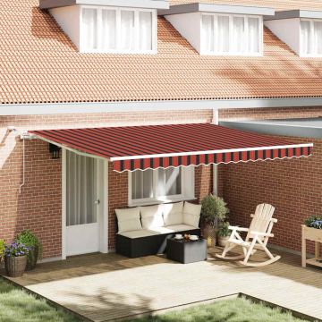 vidaXL Ištraukiama markizė Oranžinė ir ruda 450 × 350 cm