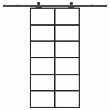 vidaXL Stumdomos durys su įrangos rinkiniu, 102x205cm, ESG/aliuminis