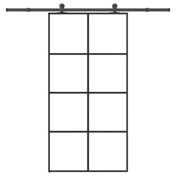 vidaXL Stumdomos durys su įrangos rinkiniu, 102,5x205cm, ESG/aliuminis