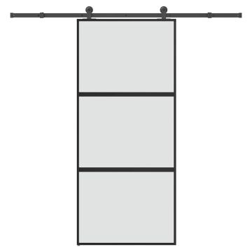 vidaXL Stumdomos durys su įrangos rinkiniu, 90x205cm