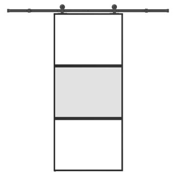 vidaXL Stumdomos durys su įrangos rinkiniu, 90x205cm