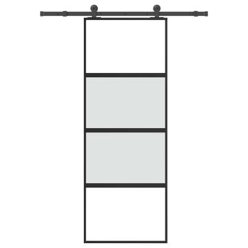 vidaXL Stumdomos durys su įrangos rinkiniu, 76x205cm