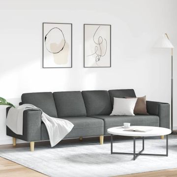 vidaXL Svetainės sofa Tamsiai pilka 250 x 77 x 76 cm Poliesteris