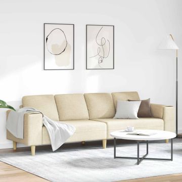 vidaXL Svetainės sofa Kreminė 250 x 77 x 76 cm Poliesteris