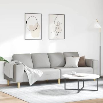 vidaXL Svetainės sofa Debesų pilka 250 x 77 x 76 cm Poliesteris