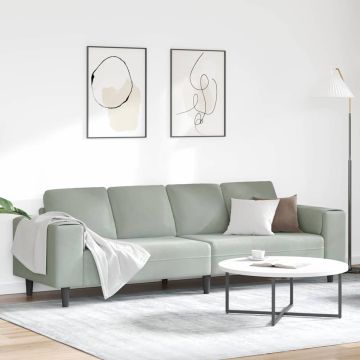 vidaXL Svetainės sofa Šviesiai pilka 250 x 77 x 76 cm