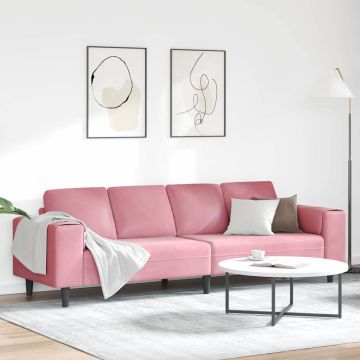 vidaXL Svetainės sofa Rožinė 250 x 77 x 76 cm