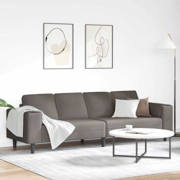 vidaXL Sofa Šviesiai pilka 250 x 77 x 76 cm Kordūrinis audinys
