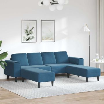 vidaXL Svetainės sofa 3 pcs Mėlyna