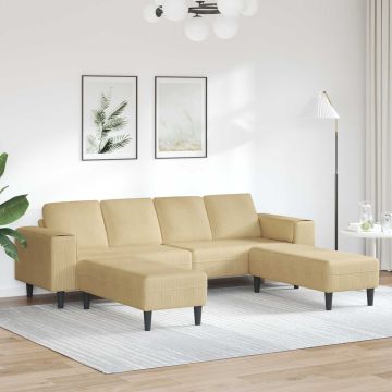 vidaXL Sofa Pilkai žalia 250 x 188 x 76 cm Kordūrinis audinys