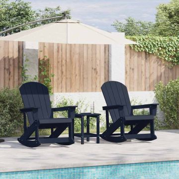 vidaXL Adirondack sūpynės kėdės 2 pcs Jūrinė mėlyna HDPE