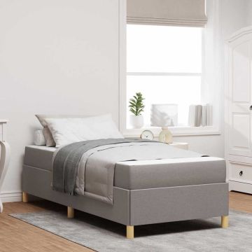 vidaXL Lovos rėmas su čiužiniu Taupe 90 x 190 cm audinys