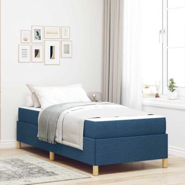 vidaXL Lovos rėmas su čiužiniu Mėlyna 90 x 190 cm audinys