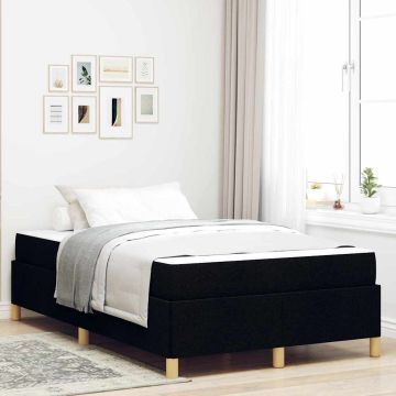 vidaXL Lovos rėmas su čiužiniu Juoda 120 x 190 cm audinys