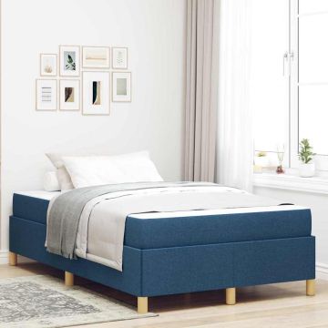 vidaXL Lovos rėmas su čiužiniu Mėlyna 120 x 200 cm audinys