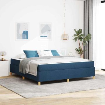 vidaXL Lovos rėmas su čiužiniu Mėlyna 180 x 200 cm audinys