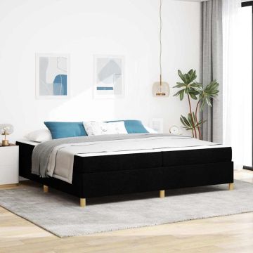 vidaXL Lovos rėmas su čiužiniu Juoda 200 x 200 cm audinys