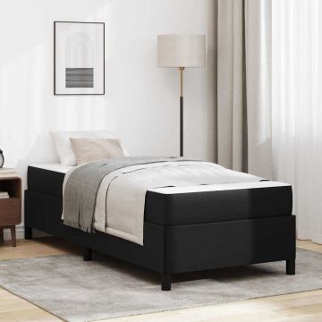 vidaXL Lovos rėmas su čiužiniu Juoda 100 x 200 cm audinys