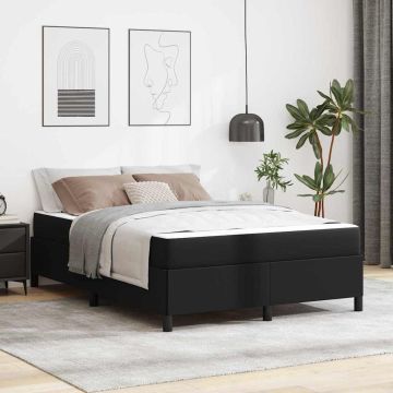 vidaXL Lovos rėmas su čiužiniu Juoda 140 x 190 cm audinys