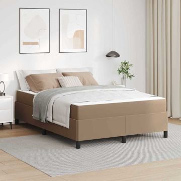 vidaXL Lovos rėmas su čiužiniu Kapučino 160 x 200 cm audinys