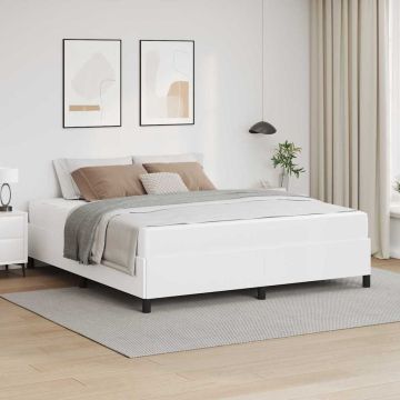 vidaXL Lovos rėmas su čiužiniu Balta 180 x 200 cm audinys