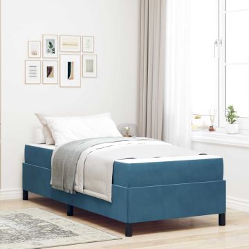 vidaXL Lovos rėmas su čiužiniu Tamsiai mėlyna 80 x 200 cm audinys