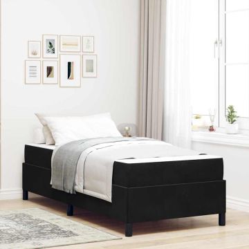 vidaXL Lovos rėmas su čiužiniu Juoda 90 x 190 cm audinys