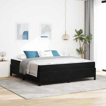 vidaXL Lovos rėmas su čiužiniu Juoda 180 x 200 cm audinys