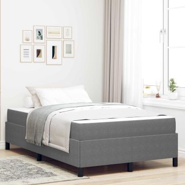 vidaXL Lovos rėmas su čiužiniu Šviesiai pilka 120 x 200 cm audinys