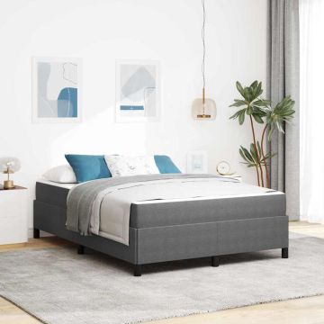 vidaXL Lovos rėmas su čiužiniu Šviesiai pilka 140 x 200 cm audinys