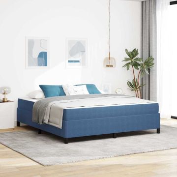 vidaXL Lovos rėmas su čiužiniu Mėlyna 180 x 200 cm audinys