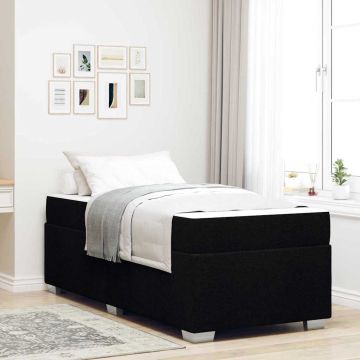 vidaXL Lovos rėmas su čiužiniu Juoda 100 x 200 cm audinys