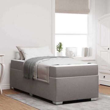 vidaXL Lovos rėmas su čiužiniu Taupe 100 x 200 cm audinys