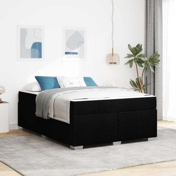vidaXL Lovos rėmas su čiužiniu Juoda 140 x 200 cm audinys