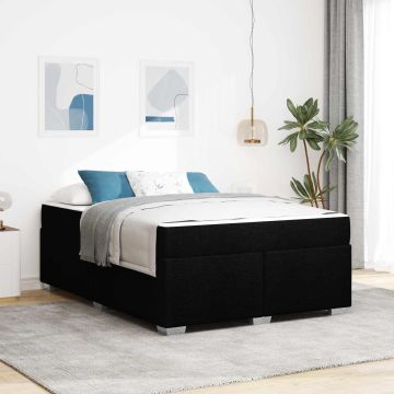 vidaXL Lovos rėmas su čiužiniu Juoda 160 x 200 cm audinys