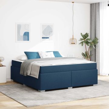 vidaXL Lovos rėmas su čiužiniu Mėlyna 180 x 200 cm audinys