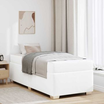 vidaXL Lovos rėmas su čiužiniu Balta 80 x 200 cm audinys