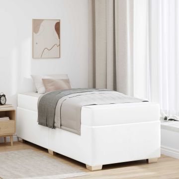vidaXL Lovos rėmas su čiužiniu Balta 100 x 200 cm audinys