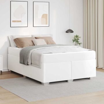 vidaXL Lovos rėmas su čiužiniu Balta 140 x 200 cm audinys