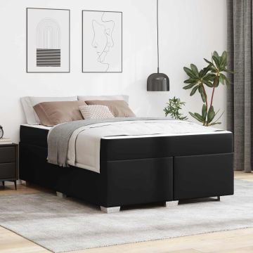 vidaXL Lovos rėmas su čiužiniu Juoda 160 x 200 cm audinys