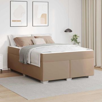 vidaXL Lovos rėmas su čiužiniu Kapučino 160 x 200 cm audinys