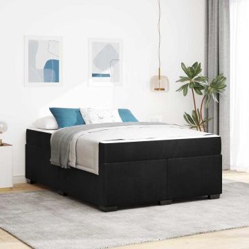 vidaXL Lovos rėmas su čiužiniu Juoda 160 x 200 cm audinys
