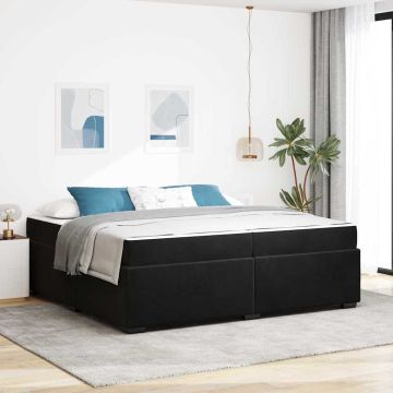 vidaXL Lovos rėmas su čiužiniu Juoda 200 x 200 cm audinys