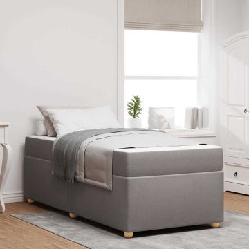 vidaXL Lovos rėmas su čiužiniu Taupe 90 x 200 cm audinys