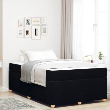 vidaXL Lovos rėmas su čiužiniu Juoda 120 x 190 cm audinys