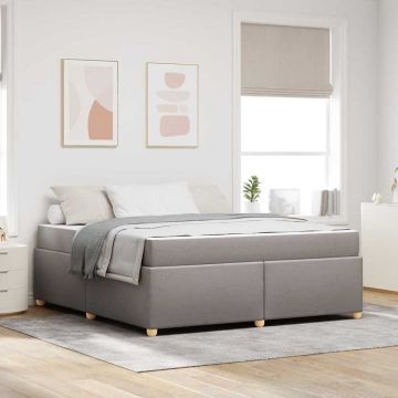 vidaXL Lovos rėmas su čiužiniu Taupe 180 x 200 cm audinys