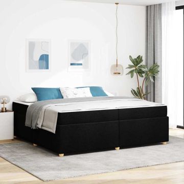 vidaXL Lovos rėmas su čiužiniu Juoda 200 x 200 cm audinys
