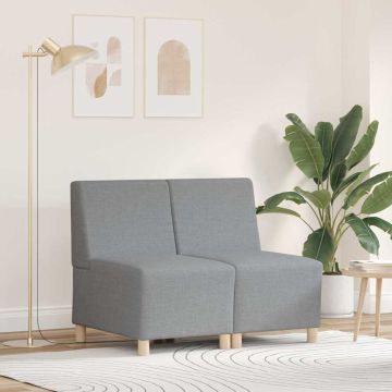 vidaXL Modulinis sofa vienetas be rankų 2 pcs Šviesiai pilka